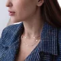 Двойное колье Монетки из желтого золота кол01874 Оникс 45
