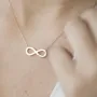 Золотое колье Бесконечность кол01099 Оникс 45