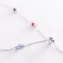 Серебряное колье (разноцветные фианиты) 181115 Оникс 45