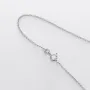 Серебряное колье с синтетическим кварцем 18858 Оникс 45