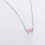 Серебряное колье с синтетическим кварцем 18858 Оникс 45