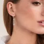 Серебряные серьги Булавки 123014 Оникс
