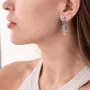 Серебряные серьги с кварцом и фианитами 2950/9р-QLBQS Оникс