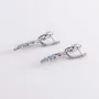 Серебряные серьги с кварцом и фианитами 2950/9р-QLBQS Оникс