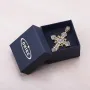 Срібний хрест із позолотою 131669 Онікс