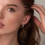 Серебряные серьги - пусеты Сара 122999 Оникс