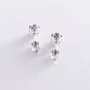 Серебряные серьги - пусеты (синт. александрит) 122818 Оникс