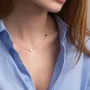 Кольє Монетки в білому золоті 860252В Онікс 40