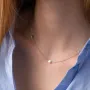 Кольє Монетки в білому золоті 860252В Онікс 40