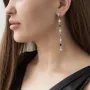 Серебряные серьги Клевер 122686 Оникс