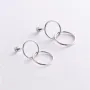 Серьги-пусеты Кольца в белом золоте с06980 Оникс