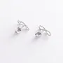 Серьги - пусеты Бесконечность в белом золоте с07092 Оникс