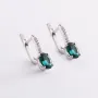 Серебряные серьги с кварцом и фианитами 2923/9р-QGR Оникс