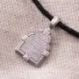 Срібна ладанка Божа Матір 13355 Онікс