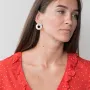 Серебряные серьги-пусеты Головокружение (матовые) 122573 Оникс