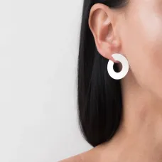 Срібні сережки-пусети Запаморочення (матові) 122573 Онікс