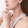 Серебряные серьги с агатом и фианитами 2935/9р-GRAG Оникс