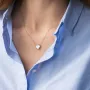 Золотое колье Клевер (перламутр) кол01663 Оникс 45