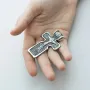 Срібний хрест із розп'яттям (чорнінням) 132695 Онікс