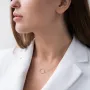 Колье Круговорот в белом золоте кол01770 Оникс 40