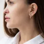 Серьги - пусеты Грани в красном золоте с07286 Оникс