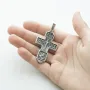 Серебряный крест с чернением 132694 Оникс