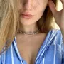 Серебряное колье Идея 181054 Оникс 40