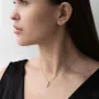 Золотий хрестик з діамантами і фіанітами.