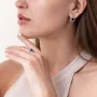 Серебряные серьги с сапфирами и фианитами 2110/1р-HSPH Оникс