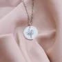 Срібний кулон з гравіюванням Квіточки 132724кол.