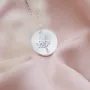 Срібний кулон з гравіюванням Квіточки 132724кол.