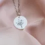 Срібний кулон з гравіюванням Квіточки 132724кол.