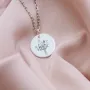 Срібний кулон з гравіюванням Квіточки 132724кол.