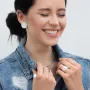 Серебряные серьги Кометы (матовые) 2.1 см 122768 Оникс