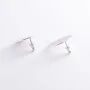 Серебряные серьги Кометы (матовые) 2.1 см 122768 Оникс