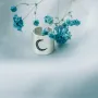 Срібна сережка-каффа Місяць (матова) 122703l Онікс