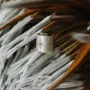 Срібна сережка-каффа Квітка (матова) 122703кол Онікс