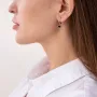 Серьги Сердечки в красном золоте (эмаль) с07468 Оникс