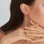 Золотые серьги - клаймберы Стремление с05958 Оникс