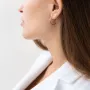 Серьги - кольца в красном золоте (2.2 см) с01876 Оникс