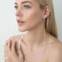 Золоті сережки з фіанітами.