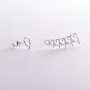 Серьги - клаймберы Сердечки в серебре 122902 Оникс