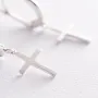 Серебряные серьги Крестики 122848 Оникс