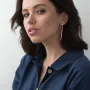Висячі сережки з червоного золота с06341 Онікс