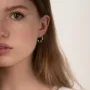 Серьги Клевер в серебре 122755 Оникс