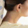 Серьги Клевер в серебре 122755 Оникс