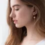 Серьги Клевер в красном золоте с06860 Оникс
