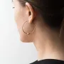 Серьги - кольца Гармония в красном золоте с06693 Оникс