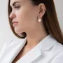 Золоті сережки з фіанітами.