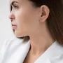 Сережки-клаймбери Сережки в червоному золоті с07104 Онікс
